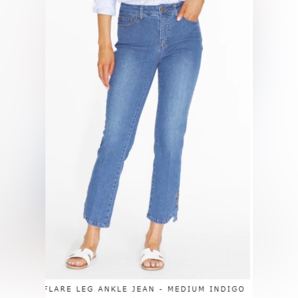 Slimsation flare leg jean medium indigo